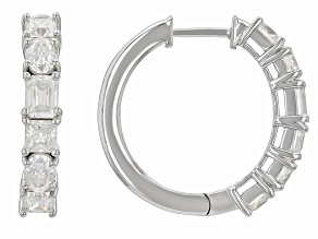 Moissanite Platineve Hoop Earrings 2.26ctw DEW