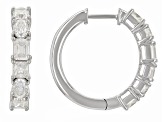 Moissanite Platineve Hoop Earrings 2.26ctw DEW