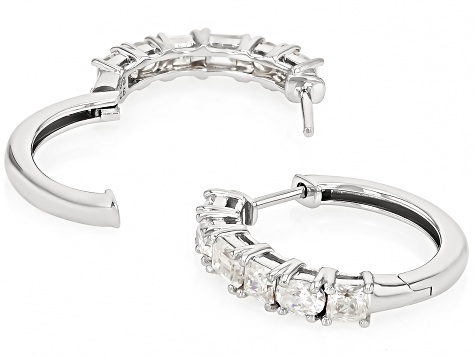 Moissanite Platineve Hoop Earrings 2.26ctw DEW