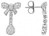 Moissanite Platineve Bow Earrings 1.08ctw DEW