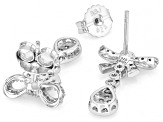 Moissanite Platineve Bow Earrings 1.08ctw DEW