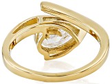 Moissanite 14k Yellow Gold Over Silver Solitaire Ring 2.10ct DEW.