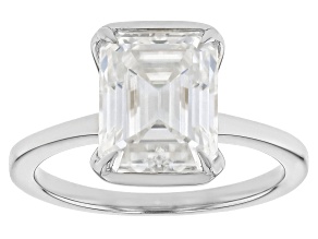 Moissanite Platineve Engagement Ring 3.55ct DEW.