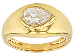 Moissanite Platineve Solitaire Ring 2.10ct DEW.