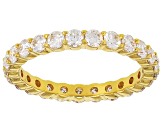 Moissanite 14k Yellow Gold Over Silver Eternity Band 1.50ctw DEW