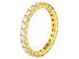Moissanite 14k Yellow Gold Over Silver Eternity Band 1.50ctw DEW