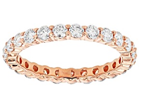 Moissanite 14k Rose Gold Over Silver Eternity Band 1.50ctw DEW