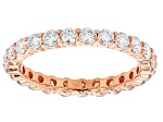 Moissanite 14k Rose Gold Over Silver Eternity Band 1.50ctw DEW