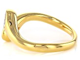 Moissanite 14k Yellow Gold Over Silver Two Stone Ring 0.91ctw DEW