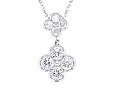 Moissanite Platineve Clover Necklace 1.36ctw DEW