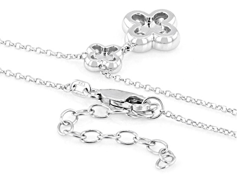 Moissanite Platineve Clover Necklace 1.36ctw DEW