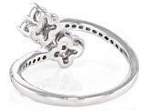 Moissanite Platineve Clover Design Ring 0.70ctw DEW