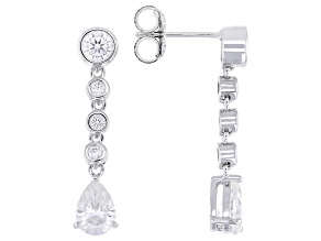 Moissanite Platineve Earrings 2.20ctw DEW