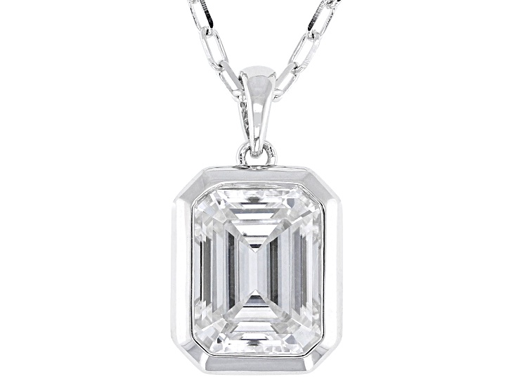 Moissanite Platineve Solitaire Pendant 2.52ct DEW