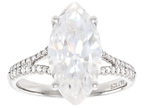 Moissanite  Platineve Engagement Ring 5.05ctw DEW