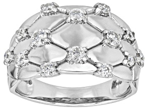 Moissanite Platineve® Scattered Design Ring 0.54ctw DEW