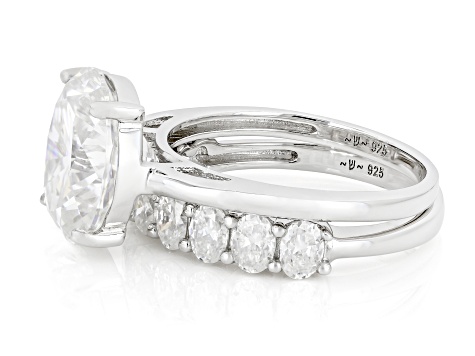 Moissanite Platineve Ring With Band 7.33ctw DEW - JMF117 | JTV