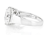 Moissanite Platineve Solitaire Ring 6.13ct DEW