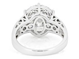 Moissanite Platineve Solitaire Ring 6.13ct DEW