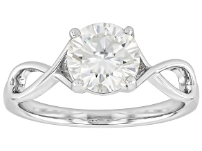 Round Moissanite Platineve® Solitaire Ring 1.50ct DEW