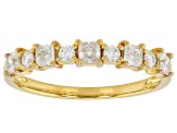 Moissanite 14k Yellow Gold Over Sterling Silver Band Ring 0.62ctw DEW