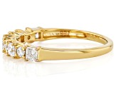 Moissanite 14k Yellow Gold Over Sterling Silver Band Ring 0.62ctw DEW