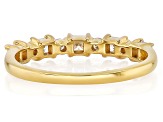 Moissanite 14k Yellow Gold Over Sterling Silver Band Ring 0.62ctw DEW