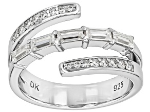 Moissanite Platineve® Bypass Ring 0.67ctw DEW