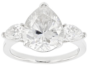 Moissanite Platineve Engagement Ring 5.96ctw DEW.