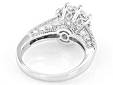 Moissanite Platineve Engagement Ring 4.04ctw DEW.