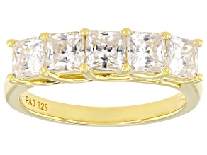 Moissanite 14k Yellow Gold Over Silver Band Ring 1.75ctw DEW.
