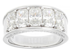 Moissanite Platineve Band Ring 4.04ctw DEW.