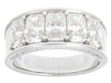 Moissanite Platineve Band Ring 4.04ctw DEW.