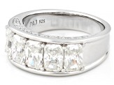 Moissanite Platineve Band Ring 4.04ctw DEW.