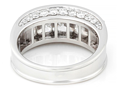 Moissanite Platineve Band Ring 4.04ctw DEW.