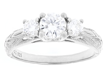 Picture of Moissanite Platineve Engagement Ring 0.92ctw DEW.