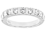 Moissanite Platineve Band Ring 0.90ctw DEW.