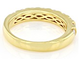 Moissanite 14k Yellow Gold Over Silver  Band Ring 0.90ctw DEW.