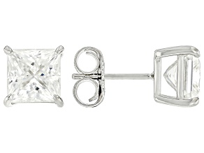 Moissanite Platineve Stud Earrings 3.60ctw DEW