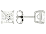 Moissanite Platineve Stud Earrings 3.60ctw DEW