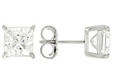 Moissanite Platineve Stud Earrings 3.60ctw DEW