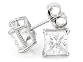 Moissanite Platineve Stud Earrings 3.60ctw DEW