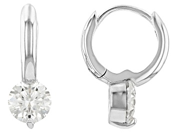 Picture of Moissanite Platineve Solitaire Earrings 2.00ctw DEW