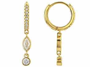 Moissanite 14k Yellow Gold Over Silver Dangle Earrings 0.72ctw DEW