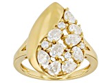 Moissanite 14k Yellow Gold Over Silver Teardrop Ring 1.75ctw DEW