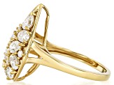 Moissanite 14k Yellow Gold Over Silver Teardrop Ring 1.75ctw DEW