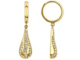 Moissanite 14K Yellow Gold Over Silver Teardrop Earrings 0.56ctw DEW