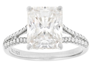 Moissanite Platineve Engagement Ring 4.50ctw DEW.