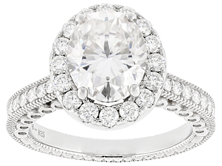 レイチューン　シラメデビルアイ　50フローティング Moissanite Platineve Halo Ring 4.96ctw DEW - JMF213 | JTV