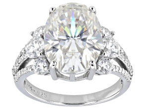 Moissanite Platineve Engagement Ring 8.48ctw DEW
